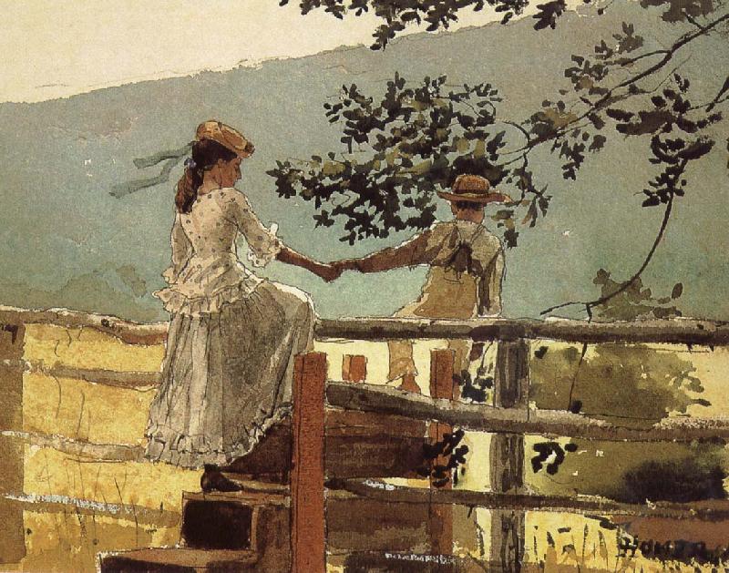 Winslow Homer On the ladder oil painting picture